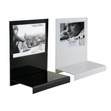 Custom Design Point of Sale Retail Shelves Black White Cosmetic Display Unit